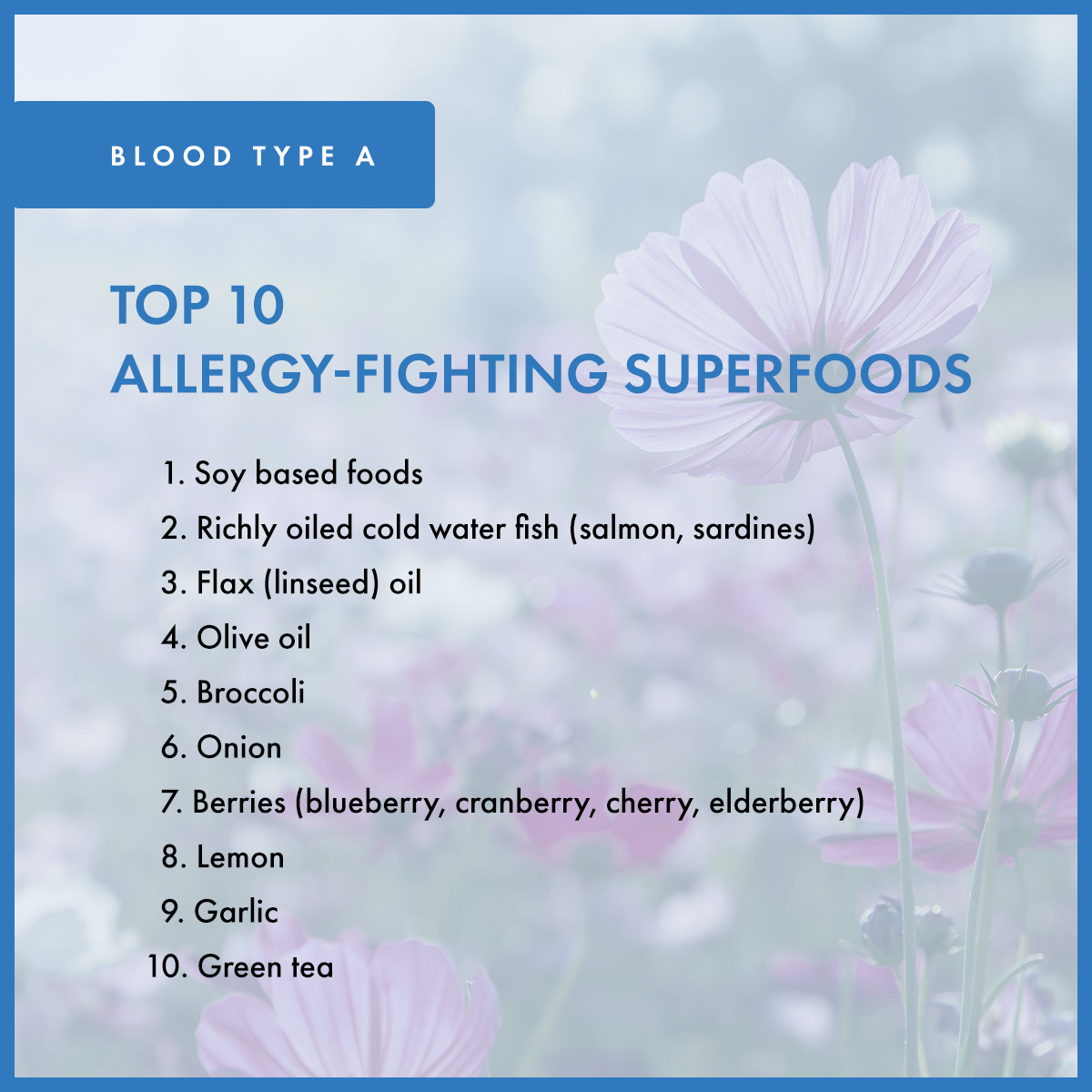 Blood Type A - Seasonal Allergies