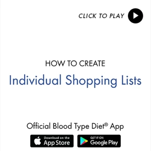 Food Lists - Blood Type Diet