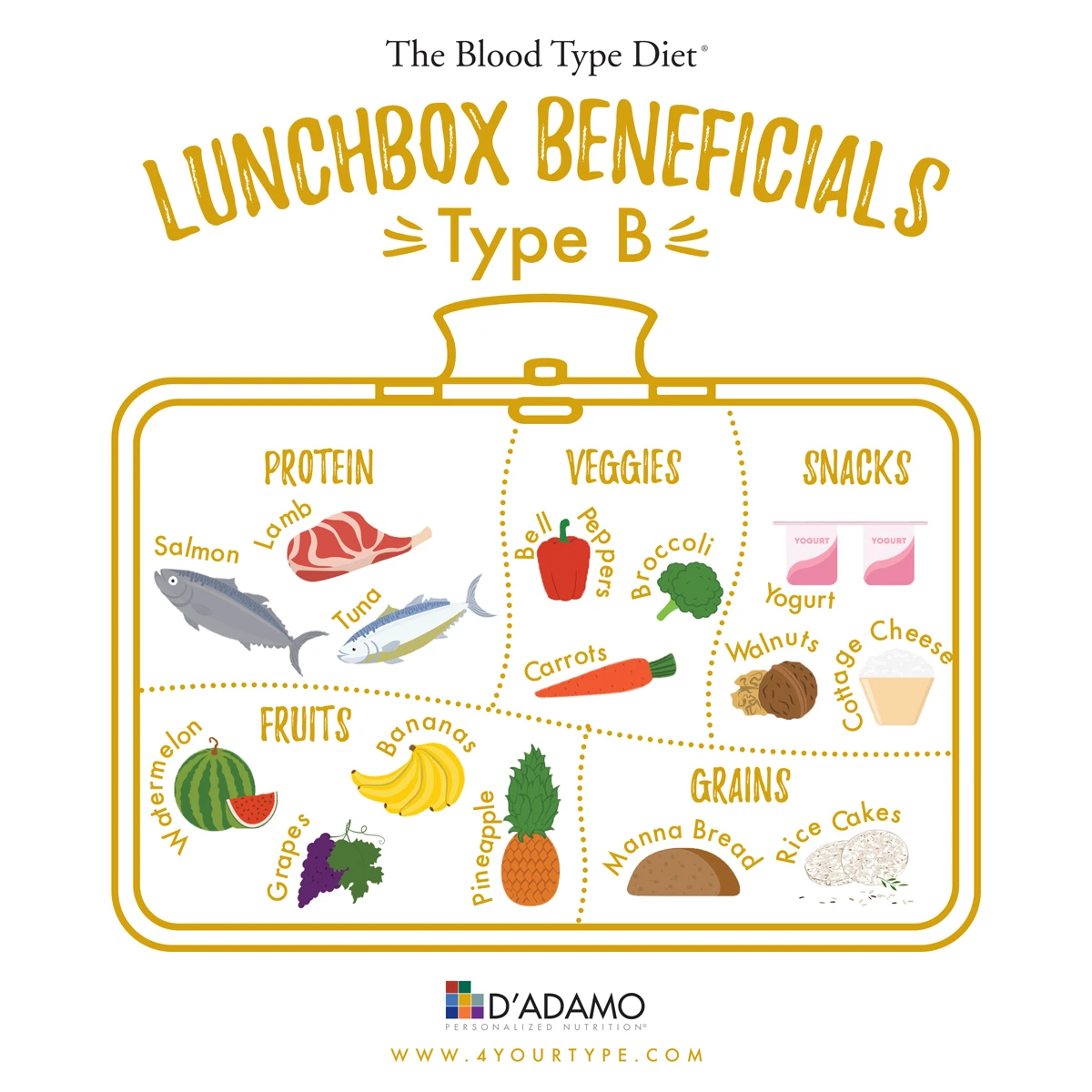 Lunchbox Beneficials Blood Type B